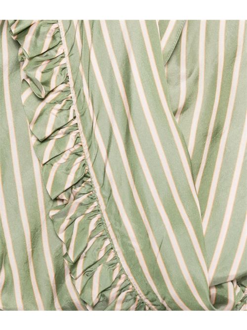 Dries Van noten camicia cenver bis ruffled striped DRIES VAN NOTEN | 261-010745-3274604 GREEN